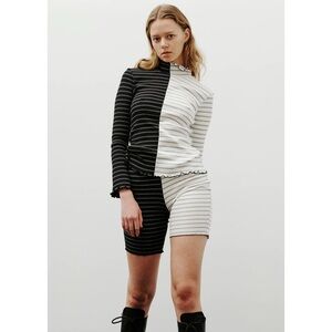 PERMANENT VACATION Duality Shorts in Black White